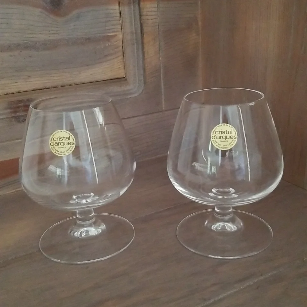 Cristal d’arques France Garanti Plus 24% Lead Crystal Brandy Snifters.